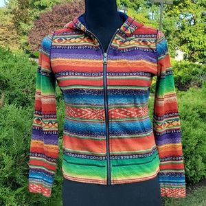 RALPH LAUREN Multicolor Zipped Up Hoodie